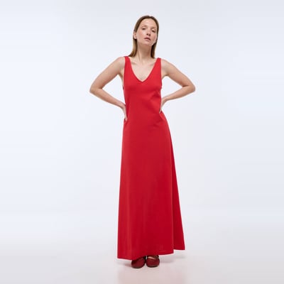 Robe longue unie en coton BIO GOTS MONOPRIX