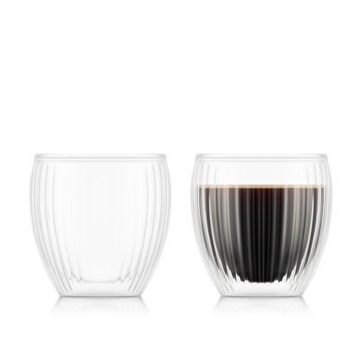 Bodum 0.2 L Transparent PAVINA Set 2 verres double paroi BODUM