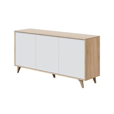 Buffet 3 portes avec 3 étagères Kikua Plus - L154cm CALICOSY