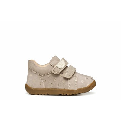 Baskets Geox Bébé Fille Zapito - Premiers Pas En Toile Respirante, Fermeture Scratch