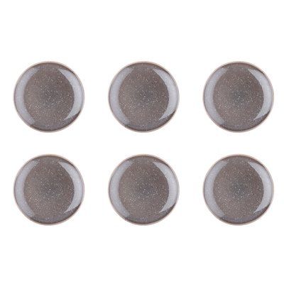 Lot de 6 assiettes à dessert en grès, STELLAR BJORN