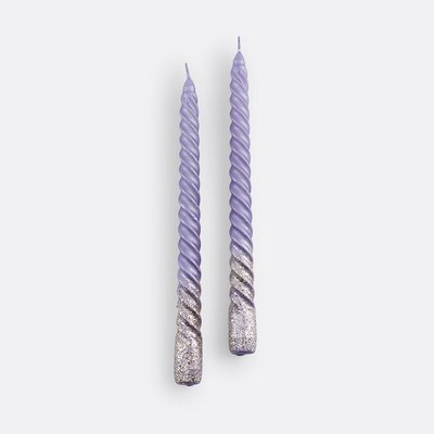 Lot de 2 bougies torsadées paillettes, Caspar LA REDOUTE INTERIEURS
