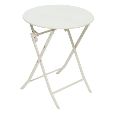 Table de jardin pliante ronde 2 places en acier GREENSBORO HESPERIDE