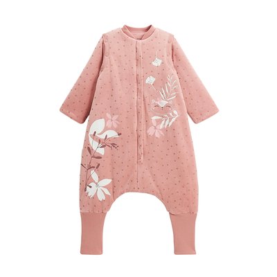 Turbulette d'hiver en velours avec pieds retroussables et manches amovibles bébé Rosa PETIT BEGUIN