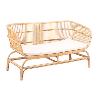 Banquette en rotin et pieds en teck VIENNA HYDILE