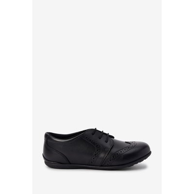 Brogues à lacets en cuir pour écoliers larges NEXT
