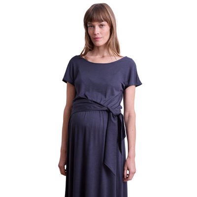 Robe longue de grossesse en maille manches courtes VERTBAUDET