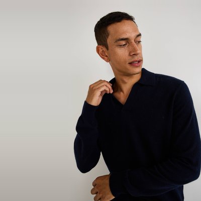 Pull col v en mélange laine et cachemire MONOPRIX