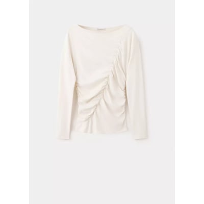 T-shirt coton drapé MANGO TEEN