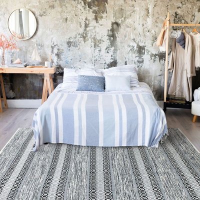 Tapis 100% coton bande ethno - THE DECO FACTORY