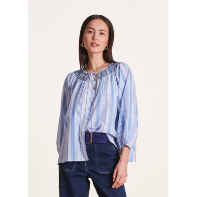 Blouse ample à rayures avec broderies LA FEE MARABOUTEE