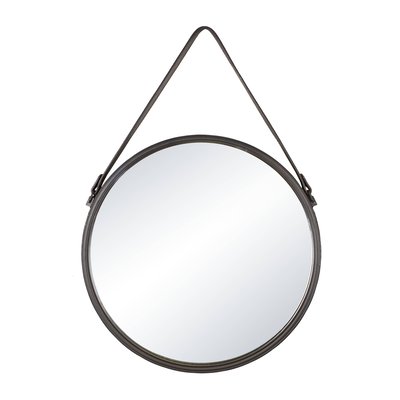 Miroir décoratif rond en Métal noir, BARBIER INSPIRE