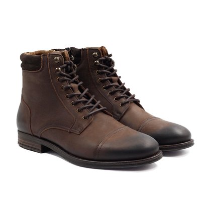 Ranger boots à col cuir JULES & JENN
