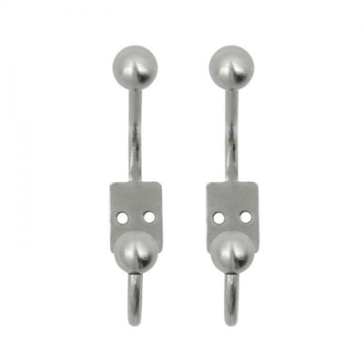 Lot de 2 patères double en acier Ball HOUSE DOCTOR