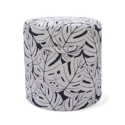 Pouf d'extérieur imprimé feuilles  citron Azur ZAGO