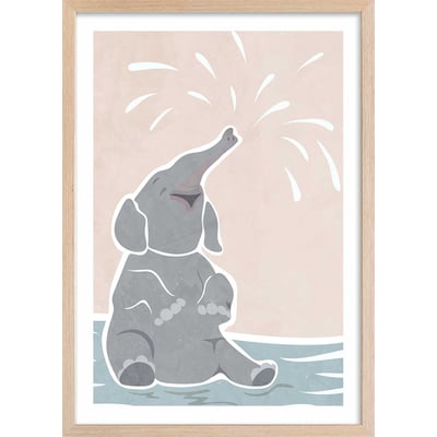 Affiche enfant scandi elephant HEXOA