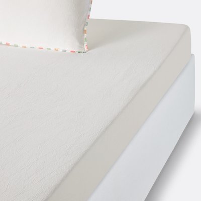 Drap-housse coton lavé, bonnet 30 cm, Neruda LA REDOUTE INTERIEURS