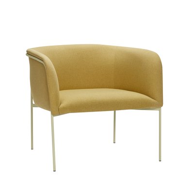 Fauteuil lounge en polyester et acier EYRIE HUBSCH