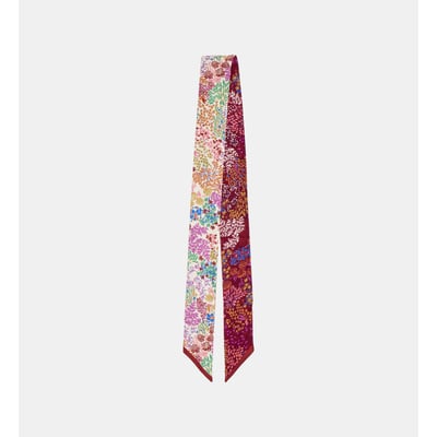 Echarpe fine flavie l en soie motif floral GALERIES LAFAYETTE