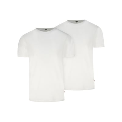 Lot de 2 t-shirts en coton blancs à coupe droite et cols ronds LEVI'S