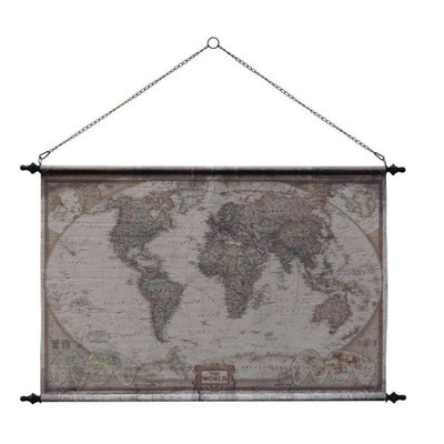 Toile Mappemonde - BASIQUE INTERIOR'S