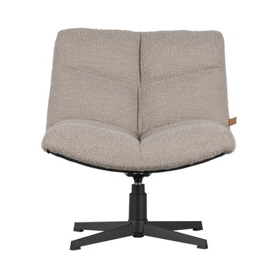 Fauteuil pivotant en tissu bouclette - VINNY WOOOD