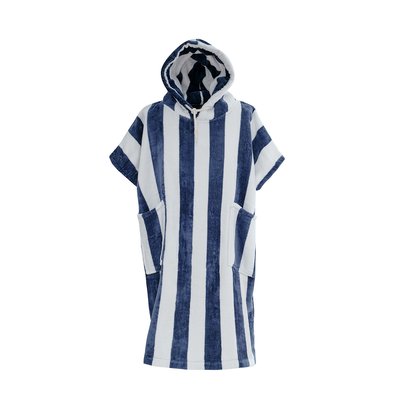 Poncho de plage enfant en velours rayé ANTIGUA SENSEI MAISON