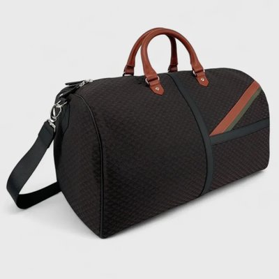 Sac de Voyage éco-responsable Johner – Motifs Noir, Marron & Kaki, Éco-conçu OH MY BAG