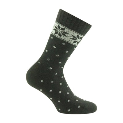 Mi-chaussettes Femme jersey Bracelet jacquard en laine et polyester KINDY