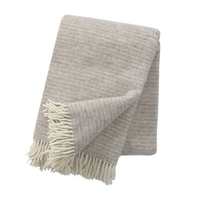 Plaid laine agneau franges  Ralph KLIPPAN