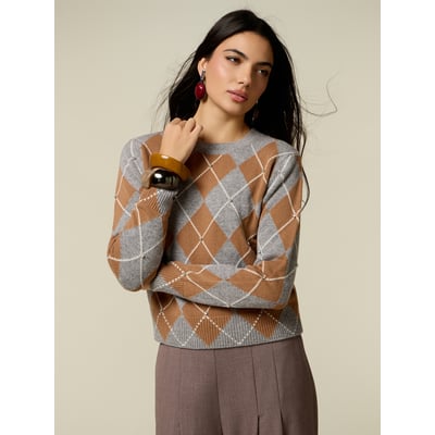 Pull en maille motif argyle OLTRE