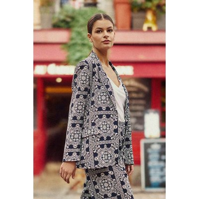 Veste col revers imprimé graphique VICTOIRE LA PETITE ETOILE