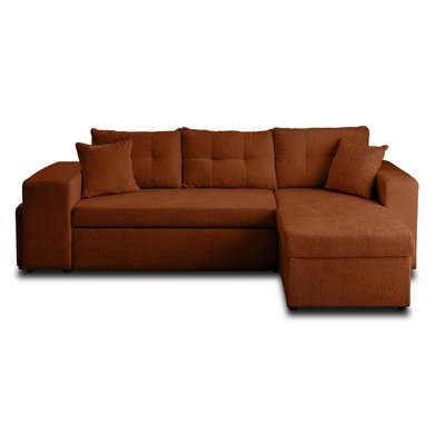 Canapé d'Angle Convertible en Velours texturé 4 places - CALIFORNIA LISA DESIGN