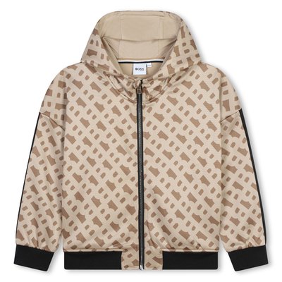 Cardigan en jacquard à capuche BOSS KIDSWEAR