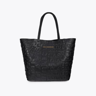 Cabas à logo embossé en simili cuir LOLA CASADEMUNT
