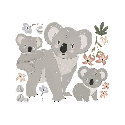 Grand sticker famille koalas LILYDALE LILIPINSO