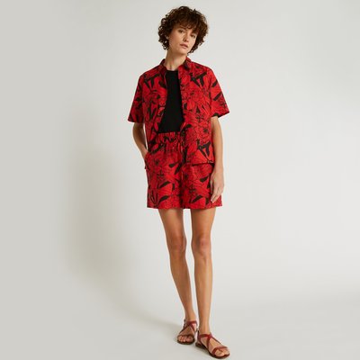 Short en coton imprimée MONOPRIX