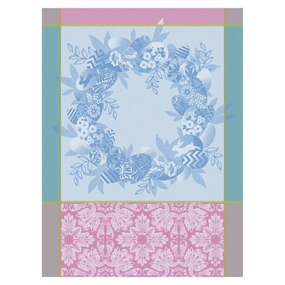 Torchon en Coton, COURONNE DE PÂQUES LE JACQUARD FRANCAIS