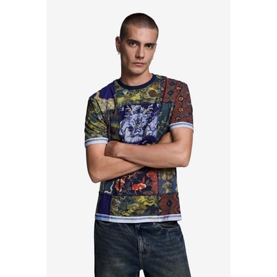 T-shirt imprimé patchwork DESIGUAL
