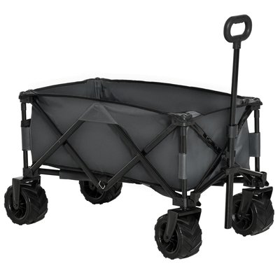 Chariot de transport pliable à roulettes max. 70 Kg gris OUTSUNNY