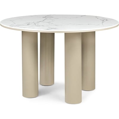 Table à manger ronde effet marbre BEJRO RECOLLECTION