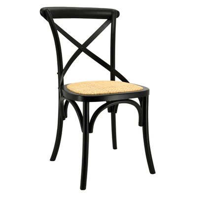 Chaise en bouleau et rotin Bistrot chic AUBRY GASPARD