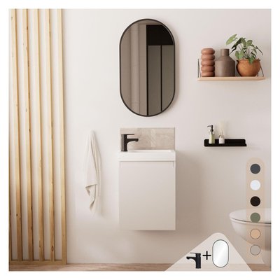 Meuble lave-mains + miroir + robinet LISA MOB IN