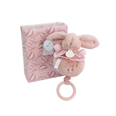 Boîte à musique Lapin Doudou Rose DOUDOU ET COMPAGNIE