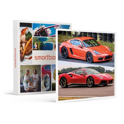 Stage de pilotage multivolant : 2 tours en Porsche Cayman S 718 et 2 tours en Ferrari 488 sur le circuit de La Ferté-Gaucher- SMARTBOX - Coffret SMARTBOX