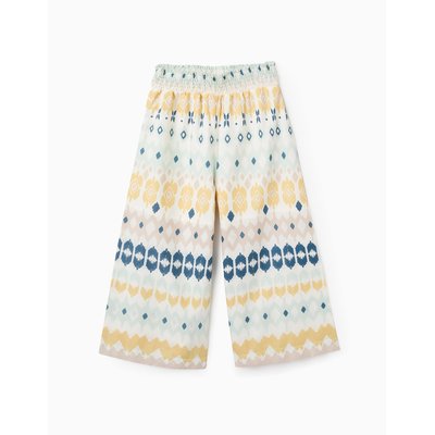 Pantalon Wide Leg à Motif Ethnique ZIPPY