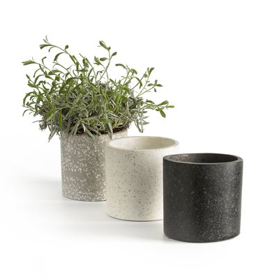 Set of 3 Boham 12cm Diameter Terrazzo Flower Pots LA REDOUTE INTERIEURS