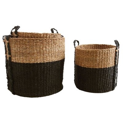 Cache-pot ronds en jonc de mer (Lot de 3) AUBRY GASPARD