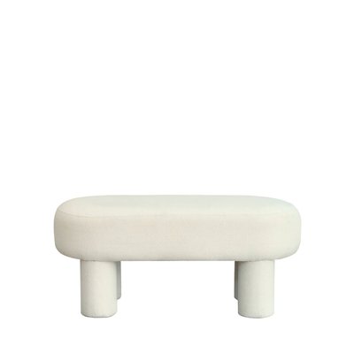 Banc arrondi en tissu bouclette L105cm- PLOOM DRAWER