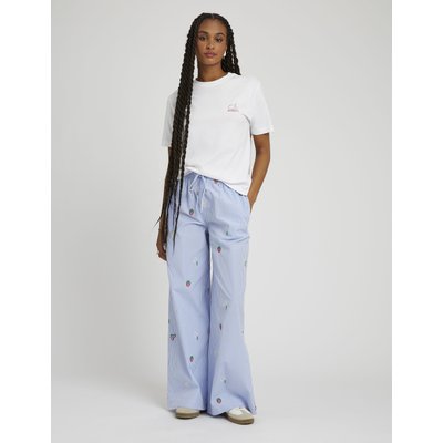 Pantalon rayé brodé BZB